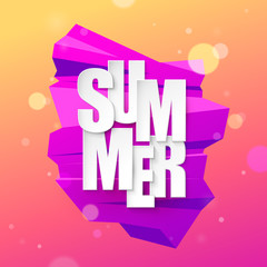Summer abstract gradient background. Vector illustration.