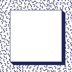 monochrome frame with pattern background ninetys style
