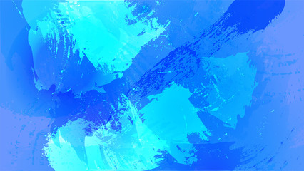 Watercolor splash background in blue shades. Abstract design element for web, banner, poster