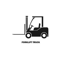 Forklift truck icon. Transportation of cargo and boxes in the warehouse. Vector  illustration