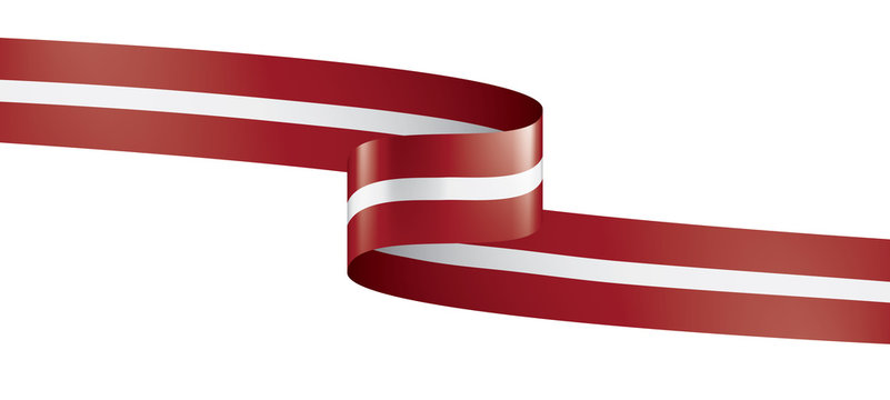 Latvia flag, vector illustration on a white background