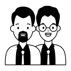 two men diversity characters