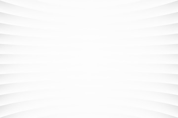 White Clear Blank Subtle Abstract Geometrical Background In Ultra High Definition Quality. Monotone Light Empty Concave Surface. Minimalist Style Wallpaper. Futuristic 3D Illustration