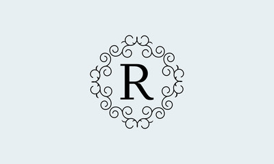 Stylish decorative monogram with a letter. Design business sign, restaurant, boutique, hotel, heraldic, jewelry. Vector illustration.