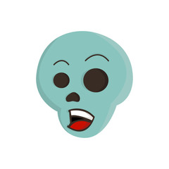 Obraz premium Skull emoticon with expressions