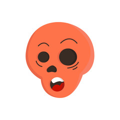 Skull emoticon with expressions