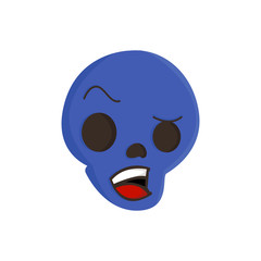 Skull emoticon with expressions