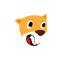  Emoticon Cat on a white Background with expression