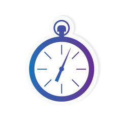 black stopwatch icon- vector illustration