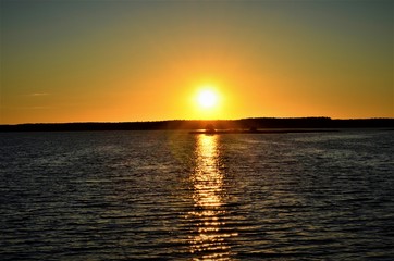 summer sunset on the Volga River