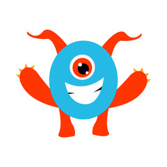 cute monsters on with white backgrounds