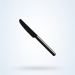 dinner knife icon isolated on white background. Vector illustration