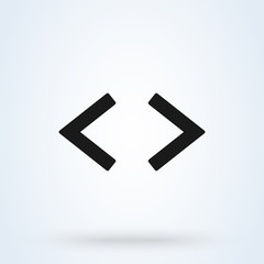 The left and right arrows flat style. icon isolated on white background. Vector illustration