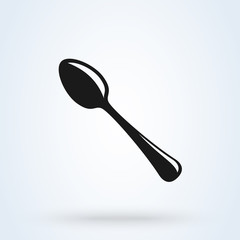 Spoon Cutlery symbol. flat style Vector illustration