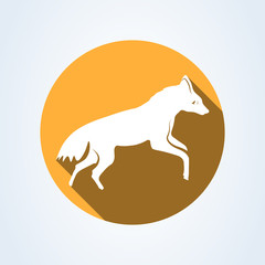 An Aardwolf in Southern Africa. illustration isolated on white background