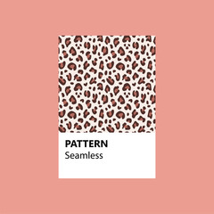 Leopard print. Vector illustration with  pattern.
