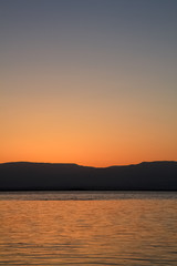 Stunning morning sunrise over the Dead Sea in Israel