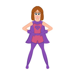 Naklejka na ściany i meble Isolated super mom character with a costume - Vector