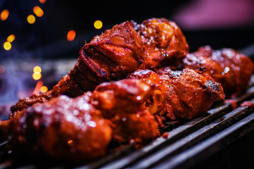 meat on grill