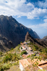 Fototapeta na wymiar landscape of Masca Valley, famous place in Tenerife Island, Spain