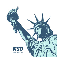 American symbol - Statue of Liberty. New York, USA