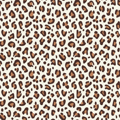Leopard print. Vector illustration of seamless pattern.