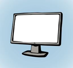 Monitor. Vector drawing