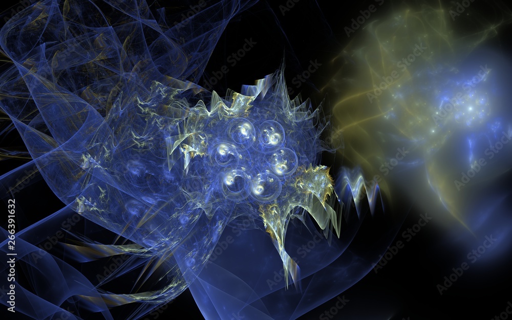 Fototapete digital generated image in the form of abstract geometric shapes of various shades and colors for us