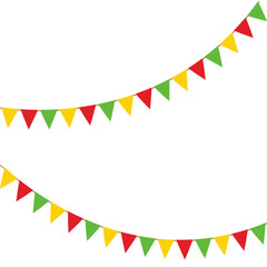 Fototapeta premium Party Background with Flags Vector Illustration.