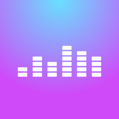 Fototapeta premium Sound radio wave background of soundtrack or sound diagram. Vector graph of microphone sound equalizer pattern