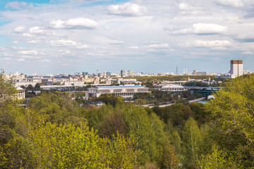 Obraz premium View from Vorobyevy gory, Moscow, Russia.