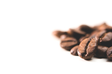 coffee beans on white background