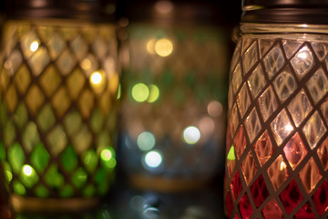 jars with lights