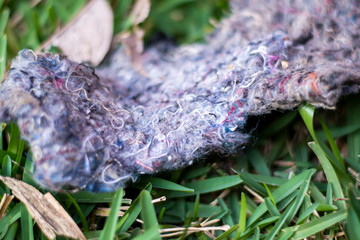 fabric on the ground