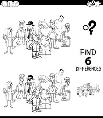 differences task with people group color book