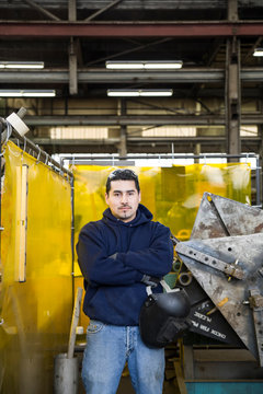 Portrait of a male factory worker