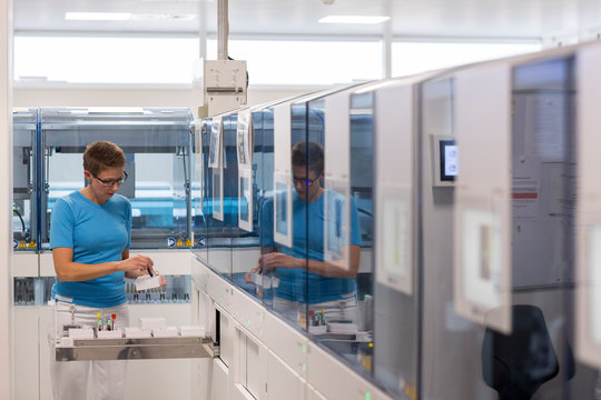 Lab technician at work
