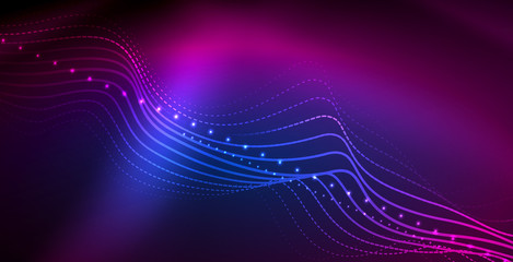 Neon lines shiny glowing background