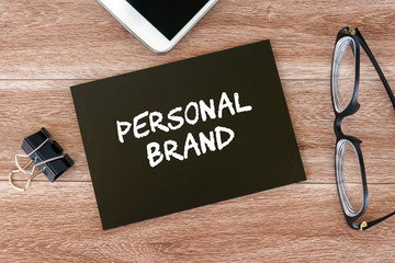 Personal Brand on Chalkboard, business and financial concept