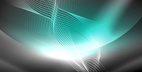 Neon lines shiny glowing background