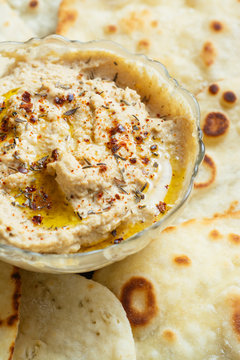 Homemade hummus