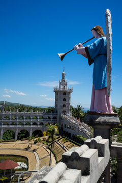 Statue of angel in Monastery of the Holy Eucharist or Simala Shrine or Miraculous Mama Mary of Simala in Sibonga, Cebu, Philippines
