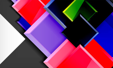 Colorful square and rectangle blocks background