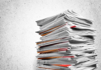 File folders with documents on  background