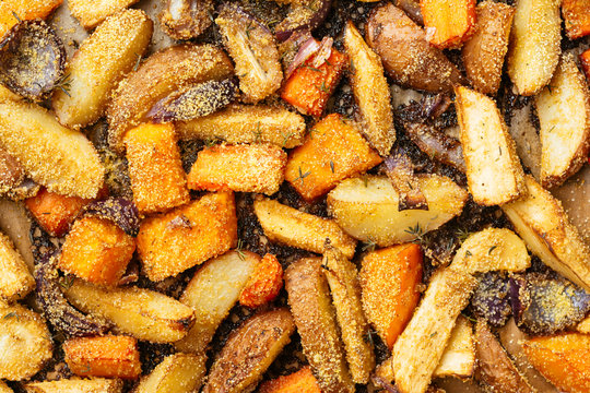Roasted Vegetables with Cornmeal Crust