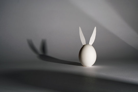 Egg with bunny ears