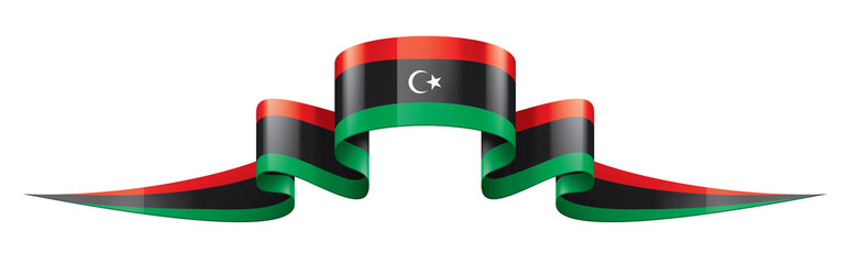 Libya flag, vector illustration on a white background