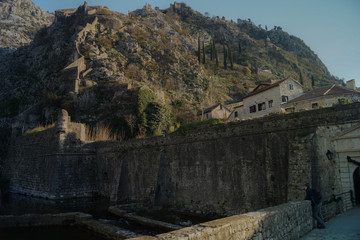 Fototapeta na wymiar long exposure of kotor, montenegro