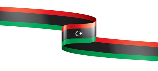 Libya flag, vector illustration on a white background