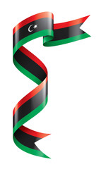 Libya flag, vector illustration on a white background